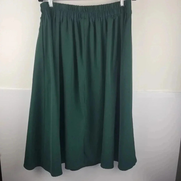 Kancy Kole Bundle Women's High-waisted Flared Skirts Beige, Navy Blue, Green 2X - Picture 3 of 16